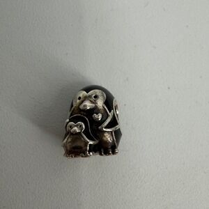 Retired Pandora 925 Sterling Silver Penguin Family Charm 791404EN60 ALE S925